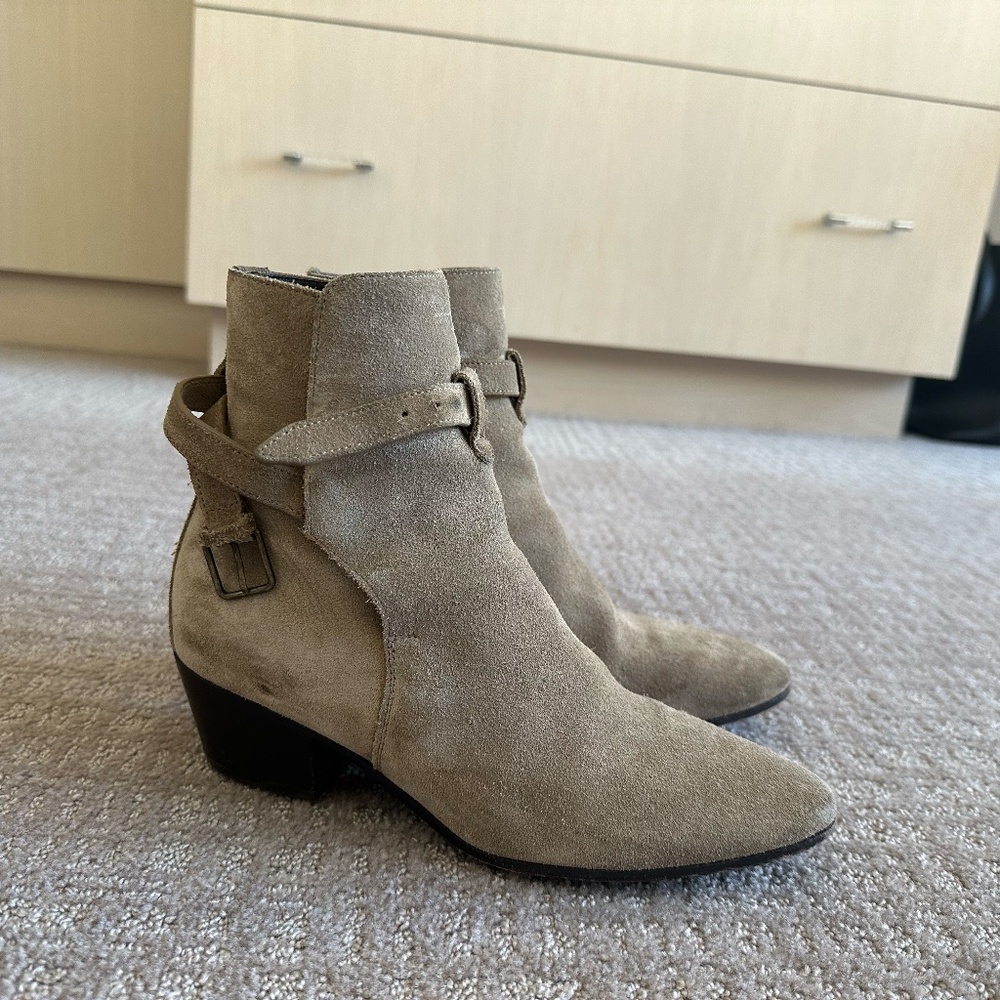 Saint Laurent Suede Wyatt Boots